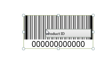 Drop the column heading onto the barcode. This binds (connects) the column values to the barcode