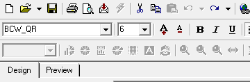 Select BCW_QR as a font and the size of 6