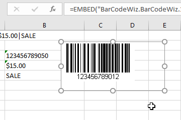 Supplemental Text in Barcodes Using LinkedCell in Excel | BarCodeWiz