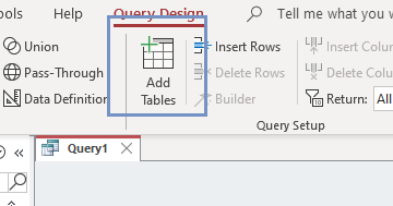 Add Tables Button