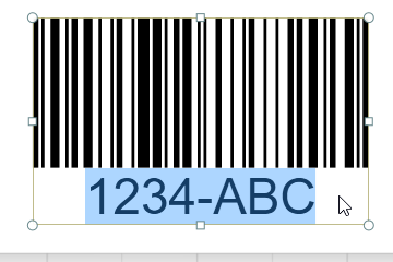 Double click on the barcode to edit it