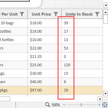 Populate your column with quantities that you want to be printed