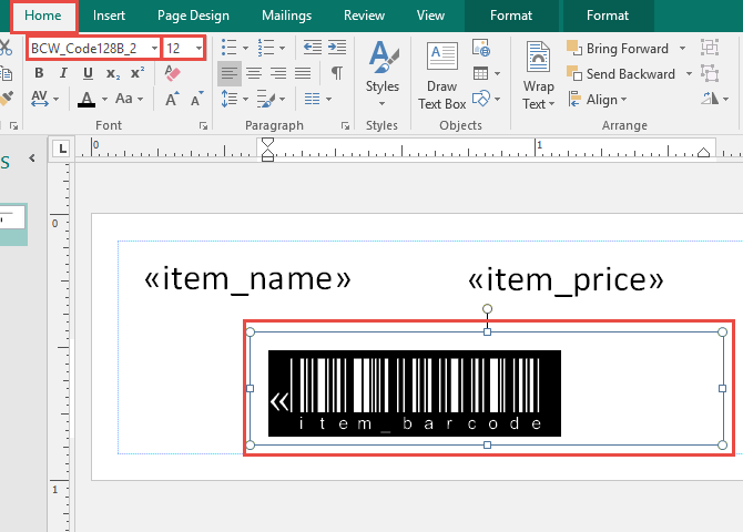 Barcodes In Ms Publisher Mail Merge Barcodewiz 8184