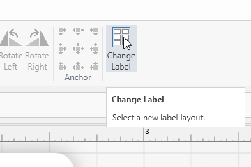 Select a new label format, by clicking on the Change Label button on the Ribbon