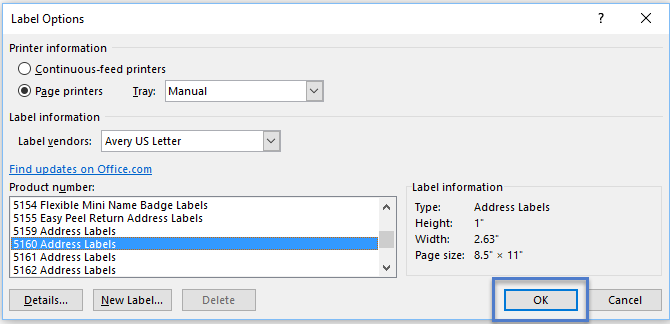 avery labels for word 2010